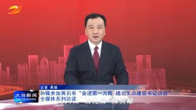 孙辄参加黄石市“奋进第一方阵 建功支点建设书记访谈”全媒体系列访谈