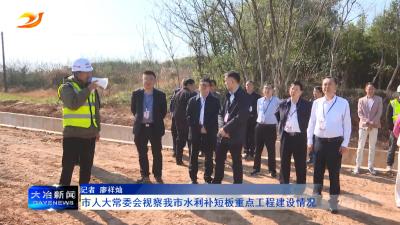 市人大常委会视察我市水利补短板重点工程建设情况