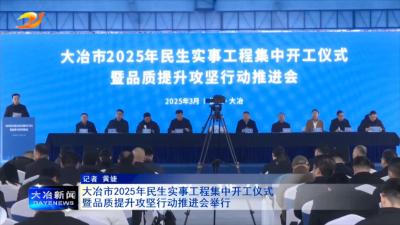 大冶市2025年民生实事工程集中开工仪式暨品质提升攻坚行动推进会举行