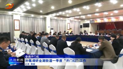 孙辄调研金湖街道一季度“开门红”工作