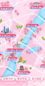 武汉赏樱花地图拍了拍你，说“春天在这里”