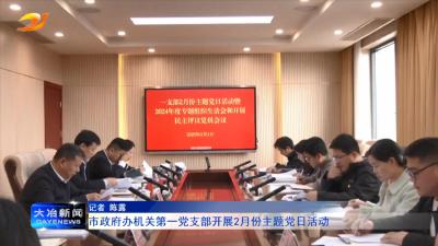 市政府办机关第一党支部开展2月份主题党日活动