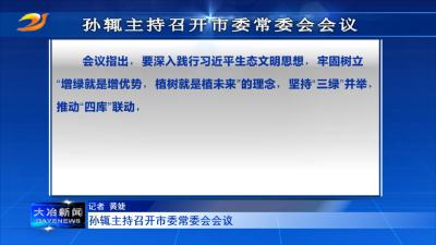 孙辄主持召开市委常委会会议