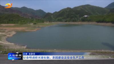纪春明调研河湖长制、茶园建设及安全生产工作