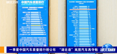 一季度中国汽车质量排行榜公布 “湖北造”岚图汽车再夺魁