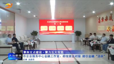 市企业服务中心金融工作室：牵线银企对接 助引金融“活水”