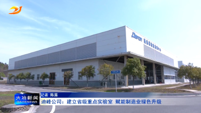 迪峰公司：建立省级重点实验室 赋能制造业绿色升级
