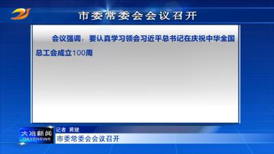 市委常委会会议召开