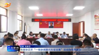 市政协召开“一线协商助民生促发展”活动现场推进会