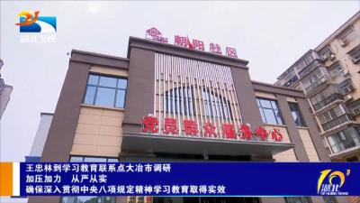 王忠林到学习教育联系点大冶市调研 加压加力 从严从实 确保深入贯彻中央八项规定精神学习教育取得实效