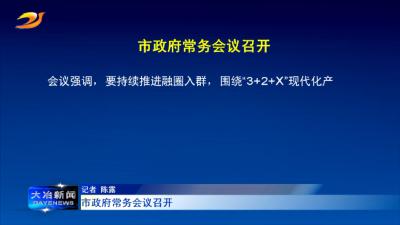 市政府常务会议召开