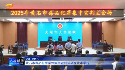黄石市毒品犯罪案件集中宣判活动在我市举行
