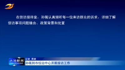孙辄到市综治中心开展接访工作