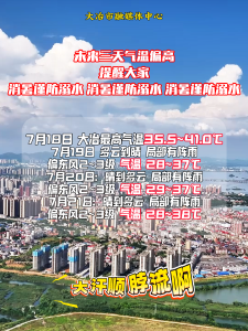 未来三天气温偏高 提醒大家消暑谨防溺水 消暑谨防溺水 消暑谨防溺水