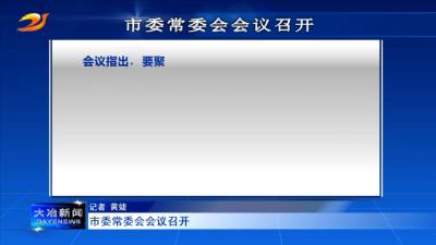 市委常委会会议召开