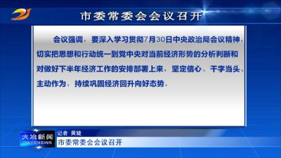 市委常委会会议召开