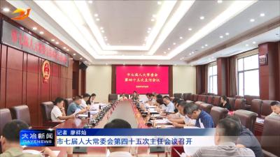 市七届人大常委会第四十五次主任会议召开