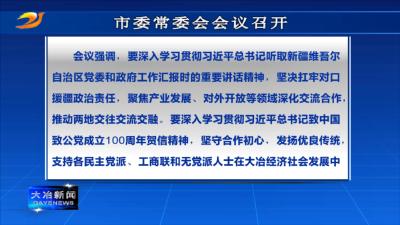 市委常委会会议召开