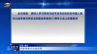 市委常委会会议召开