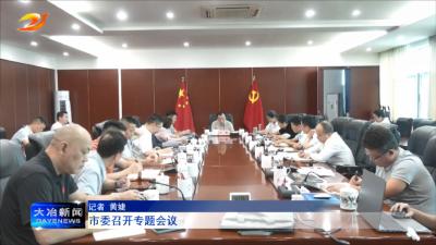 市委召开专题会议