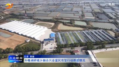 孙辄调研城乡融合兴业富民攻坚行动推进情况