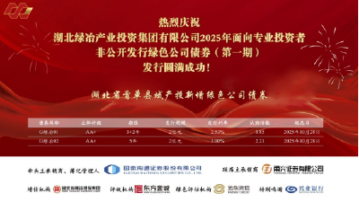 助力我市清洁能源产业发展 绿冶集团成功发行绿色公司债
