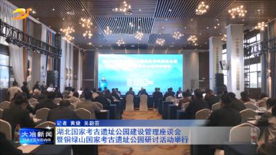 湖北国家考古遗址公园建设管理座谈会暨铜绿山国家考古遗址公园研讨活动举行