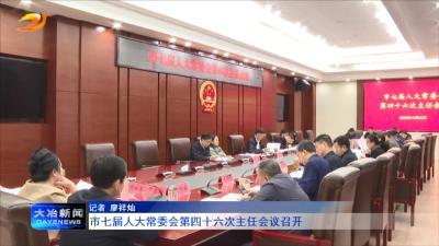 市七届人大常委会第四十六次主任会议召开