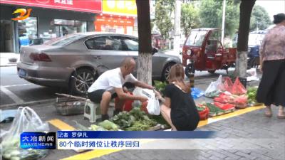 80个临时摊位让秩序回归