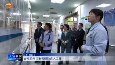 省残联来我市调研残疾人工作