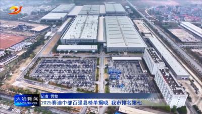 2025赛迪中部百强县榜单揭晓 我市排名第七