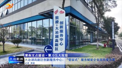 大冶湖高新区创新服务中心：“管家式”服务赋能企业高质量发展