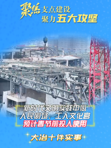 【聚焦支点建设 聚力五大攻坚】大冶十件实事—— 大冶市新时代文明实践综合体项目的新时代文明实践中心与人民剧场、工人文化宫预计在春节前投入使用