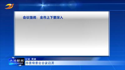市委常委会会议召开