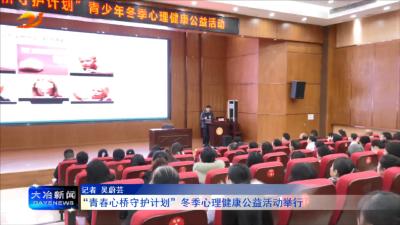 “青春心桥守护计划”冬季心理健康公益活动举行