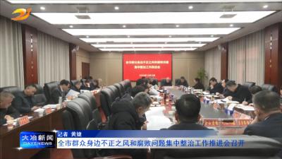 全市群众身边不正之风和腐败问题集中整治工作推进会召开