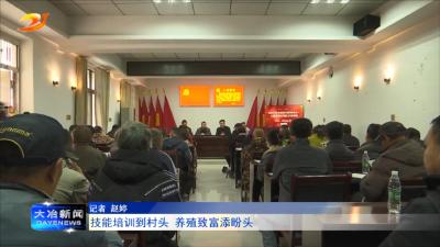 技能培训到村头 养殖致富添盼头