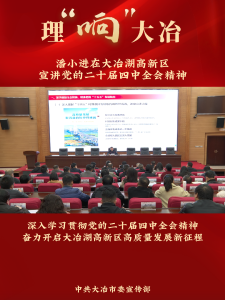 【理“响”大冶】潘小进在大冶湖高新区宣讲党的二十届四中全会精神 #在大冶#E路有你网络文明