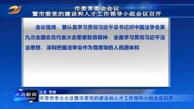 市委常委会会议暨市委党的建设和人才工作领导小组会议召开