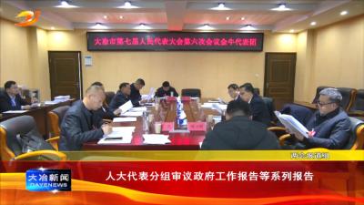 人大代表分组审议政府工作报告等系列报告