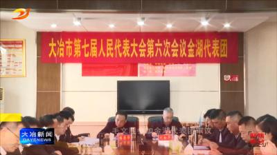 毛文胜参加金湖代表团审议