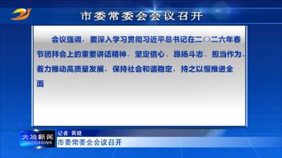 市委常委会会议召开