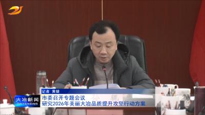 市委召开专题会议 研究2026年美丽大冶品质提升攻坚行动方案