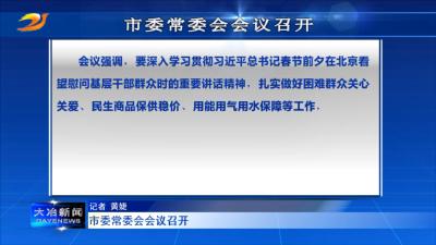 市委常委会会议召开
