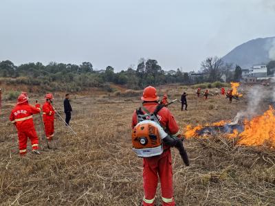 殷祖镇开展森林防灭火应急演练