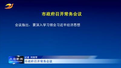 市政府召开常务会议