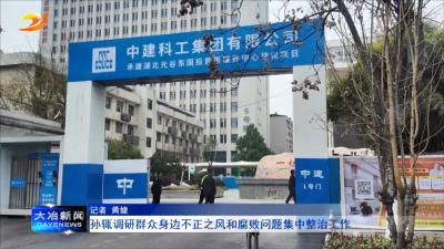 孙辄调研群众身边不正之风和腐败问题集中整治工作