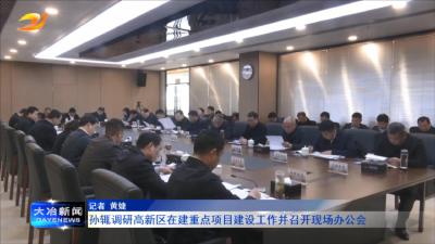 孙辄调研高新区在建重点项目建设工作并召开现场办公会