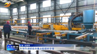 市领导调研我市重点铝型材企业
