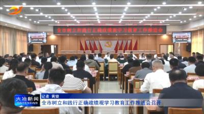 全市树立和践行正确政绩观学习教育工作推进会召开